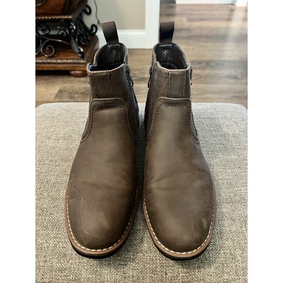 Jousen Boots Mens Size 9 Brown Ankle Side Zip Dress Casual